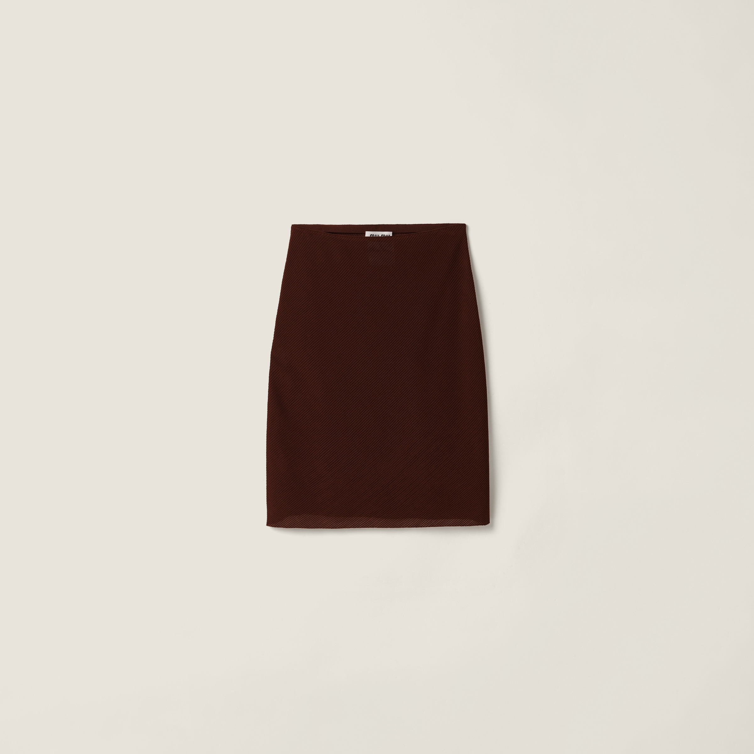Miu Miu Silk Mid-length Skirts In Brown