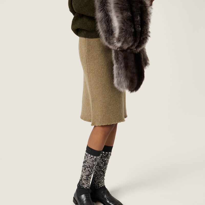 Jupe en tricot de laine