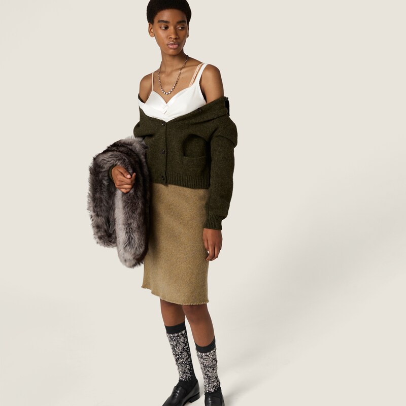 Jupe en tricot de laine