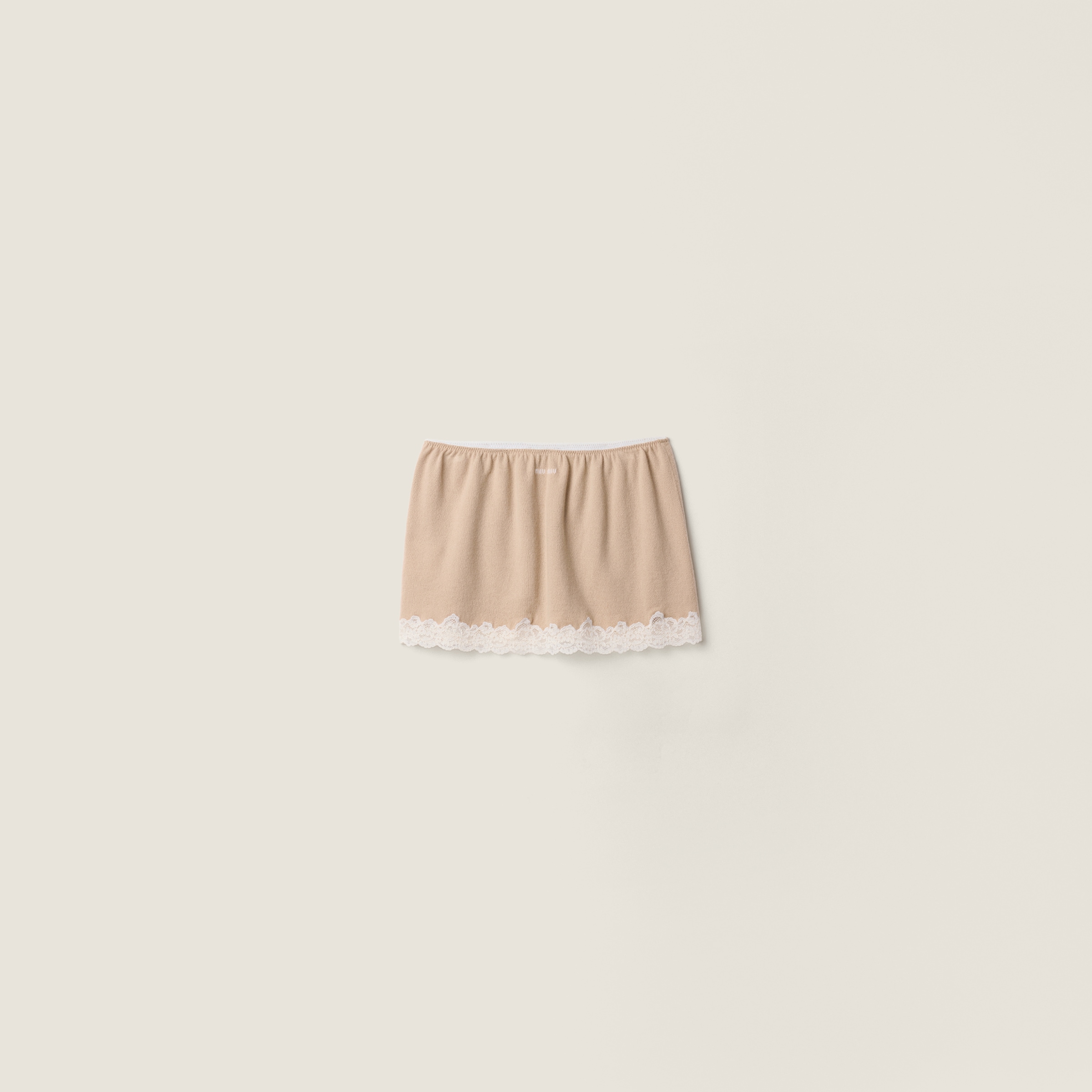 Cashmere and lace miniskirt from Miu Miu - $2,600