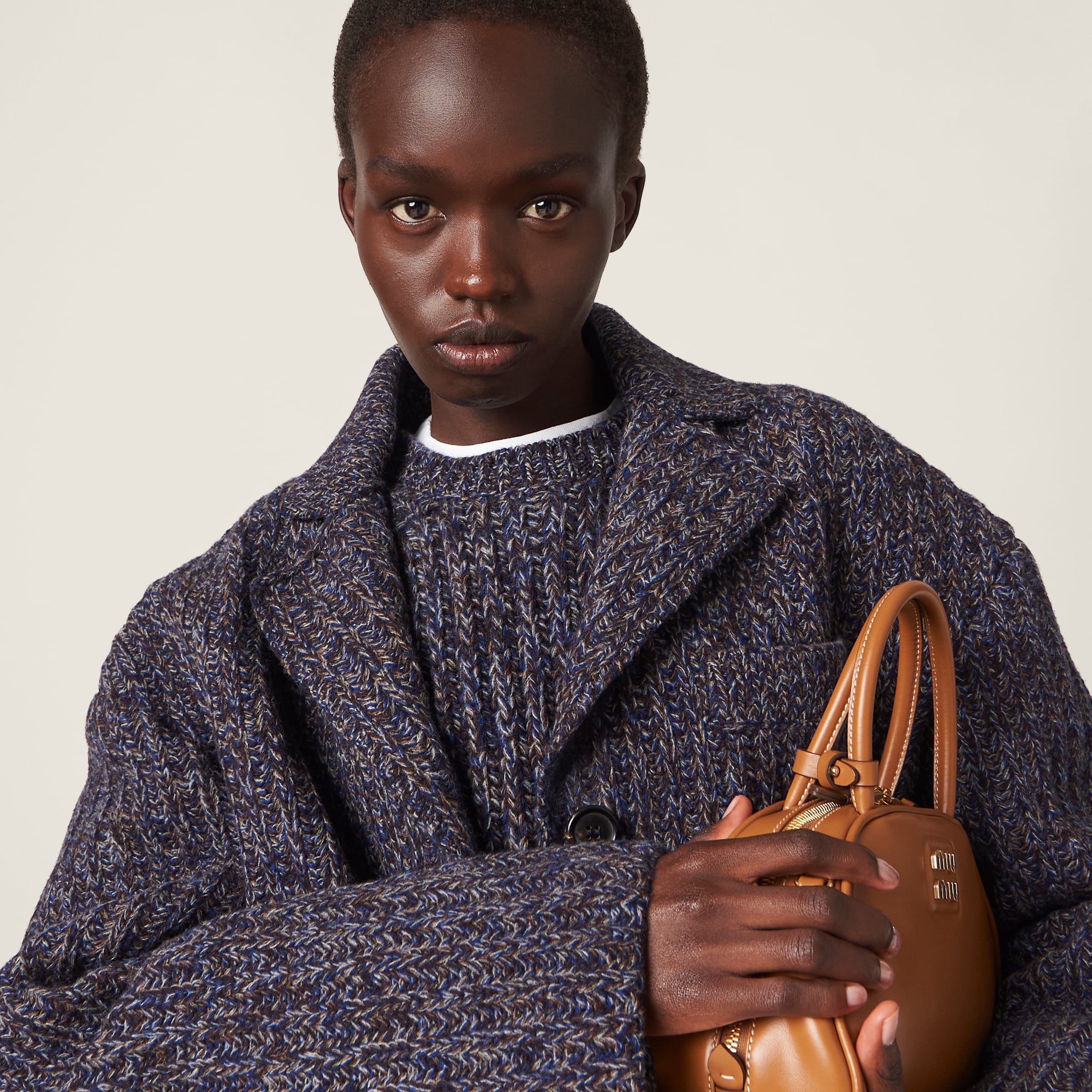 Miu miu blue best sale coat