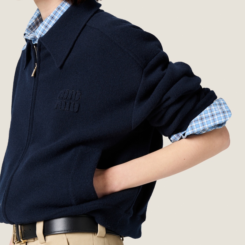 Blouson en laine et cachemire