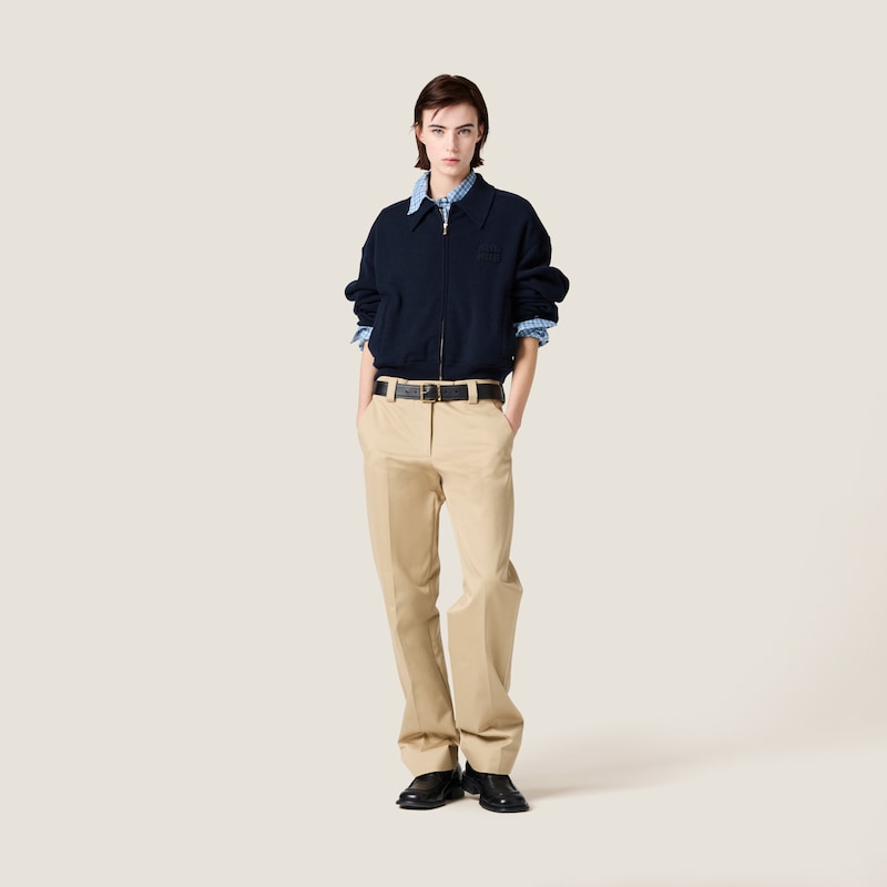 Blouson en laine et cachemire