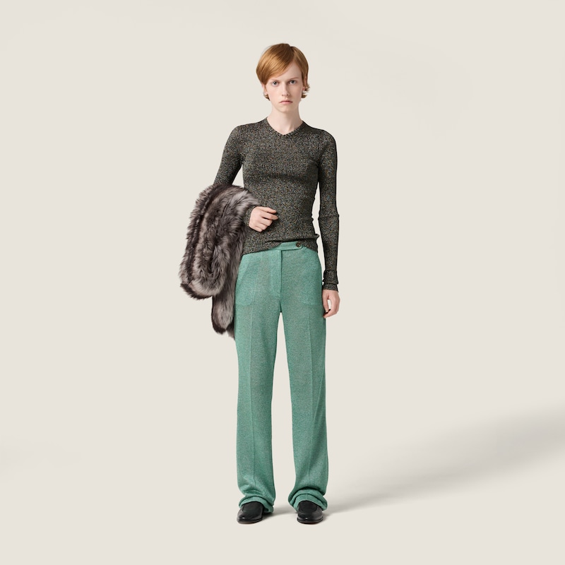 ルレックス Vネック スウェットシャツ