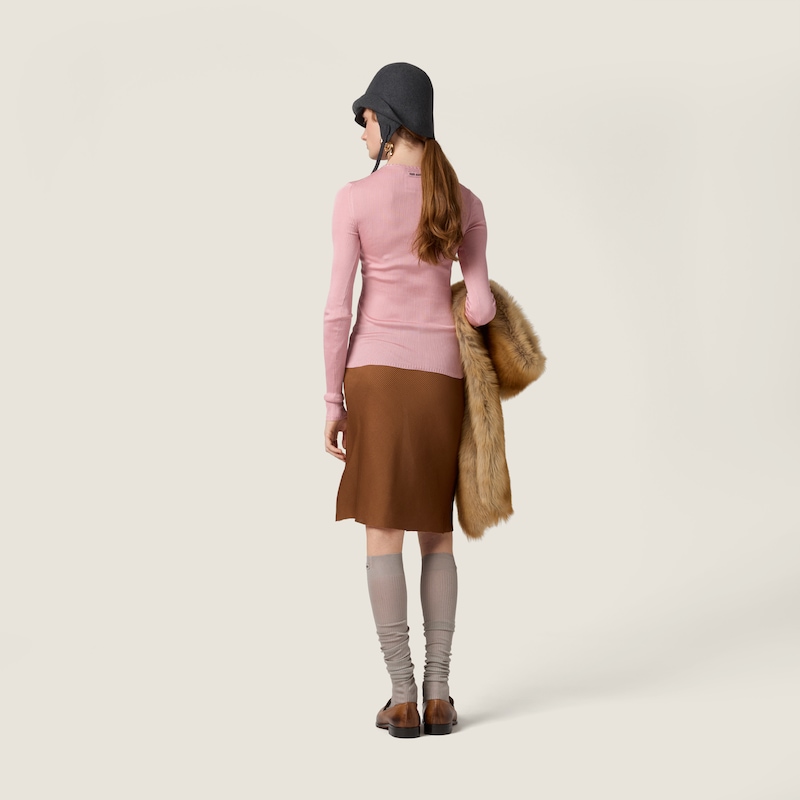 シルク Vネック スウェーター