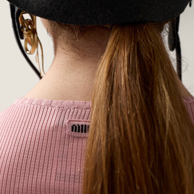 シルク Vネック スウェーター