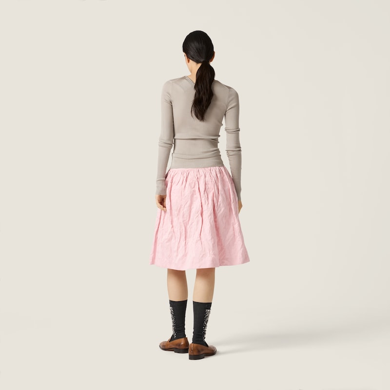 Silk crew-neck sweater