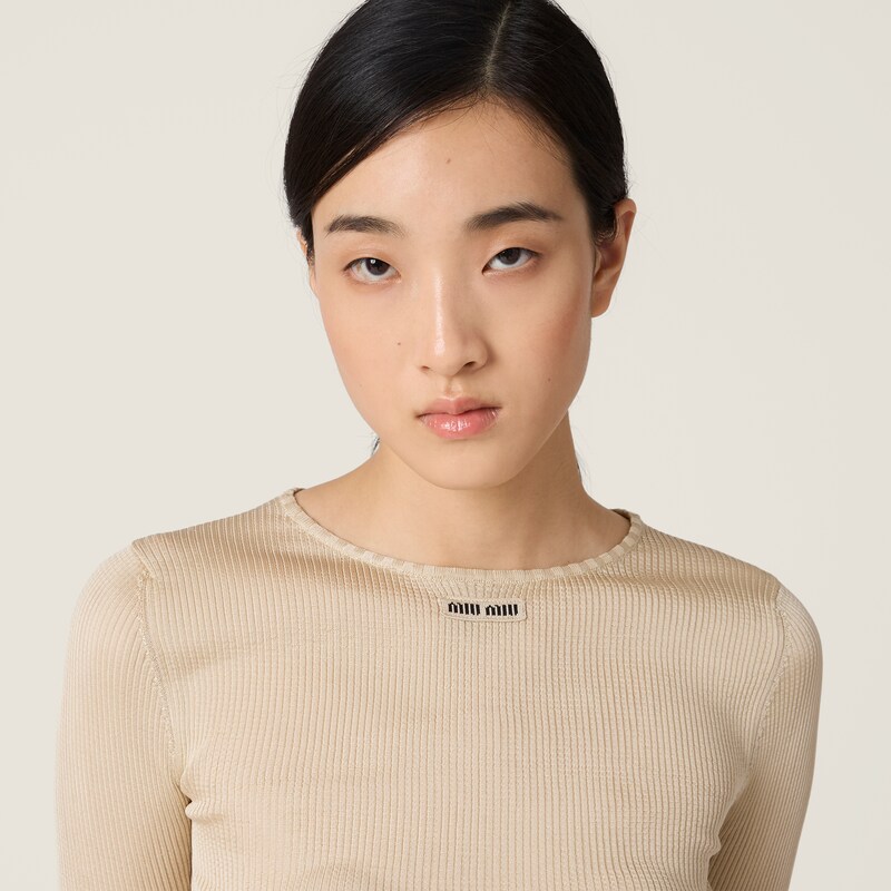 Silk crew-neck sweater