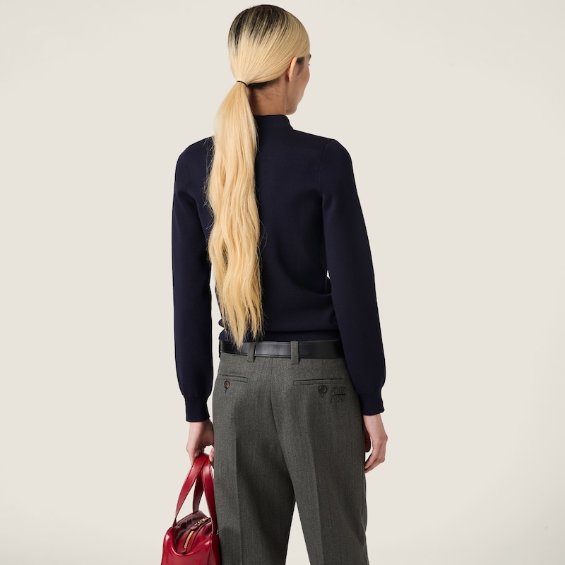 Wool half-zipper sweater