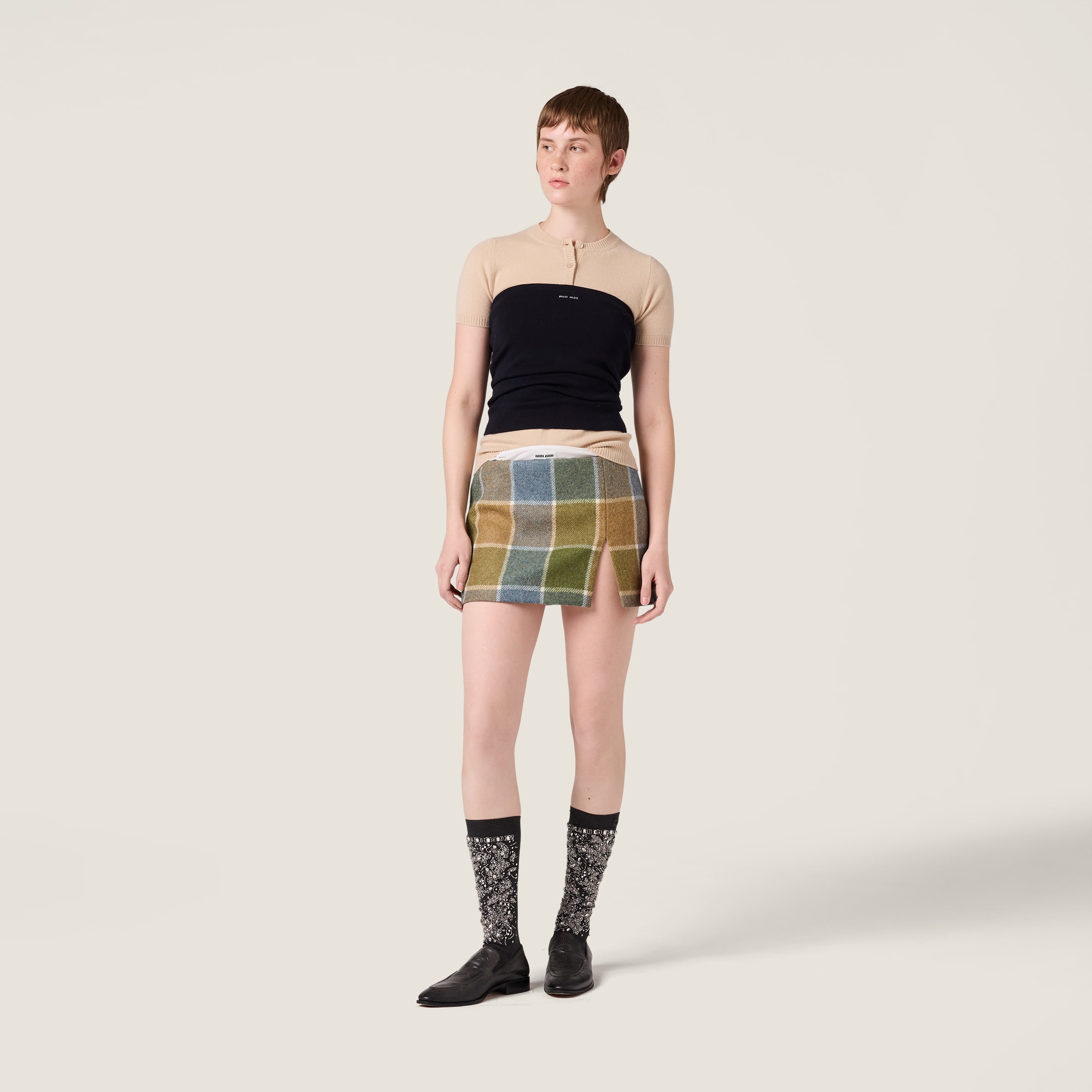 Miu Miu Cashmere Sweater In Multi