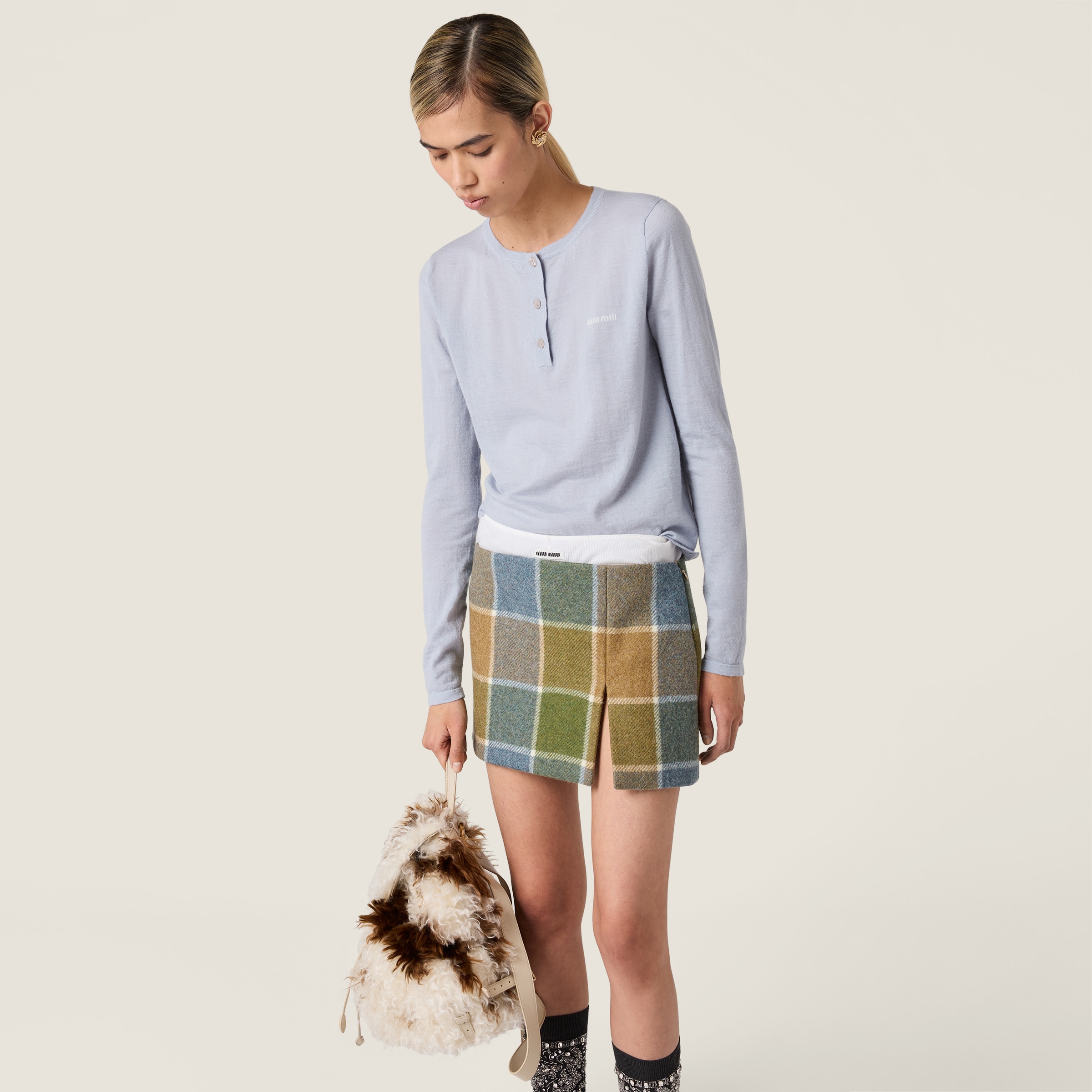 Cashmere Henley sweater - thumbnail 2