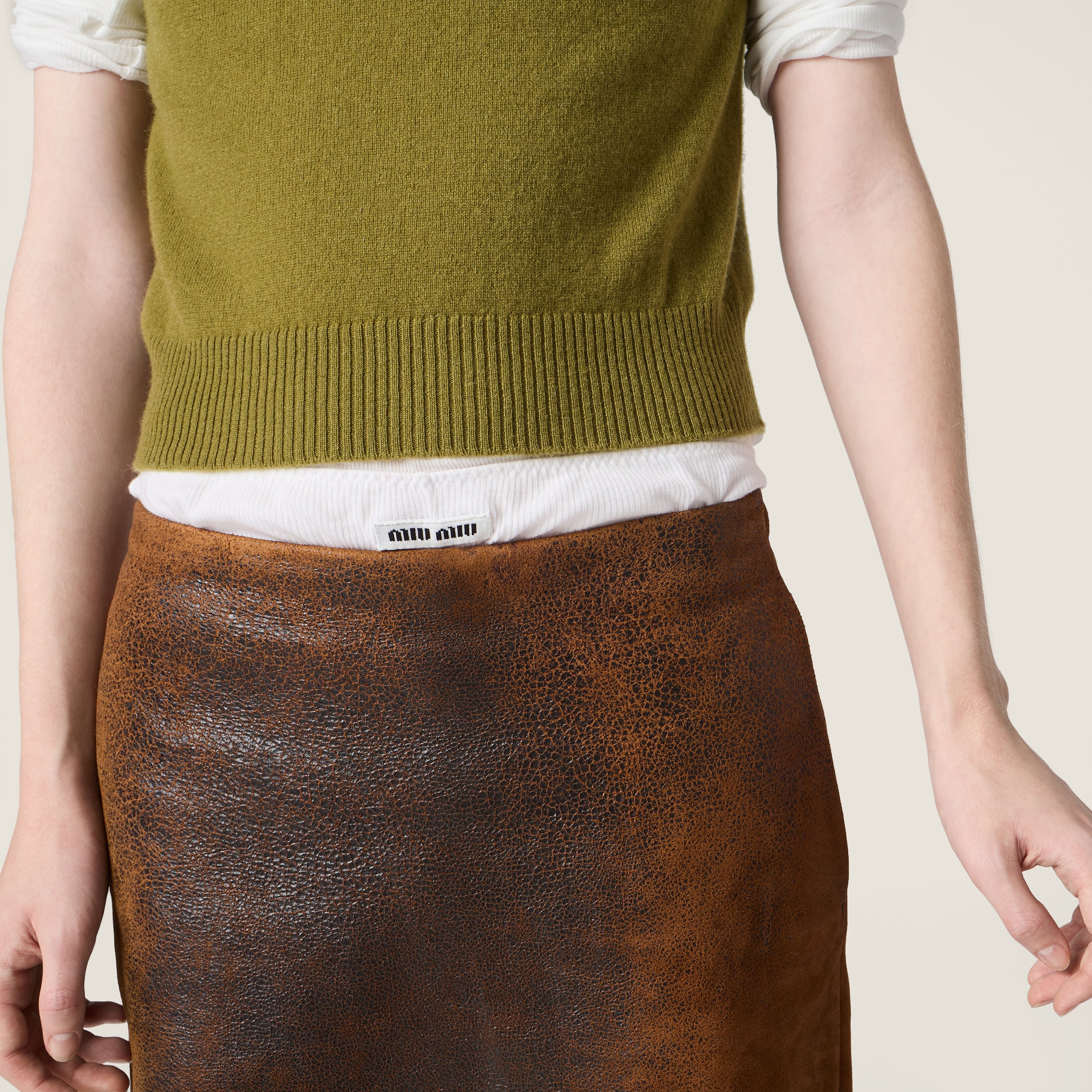 Miu Miu Cashmere Sweater In Green