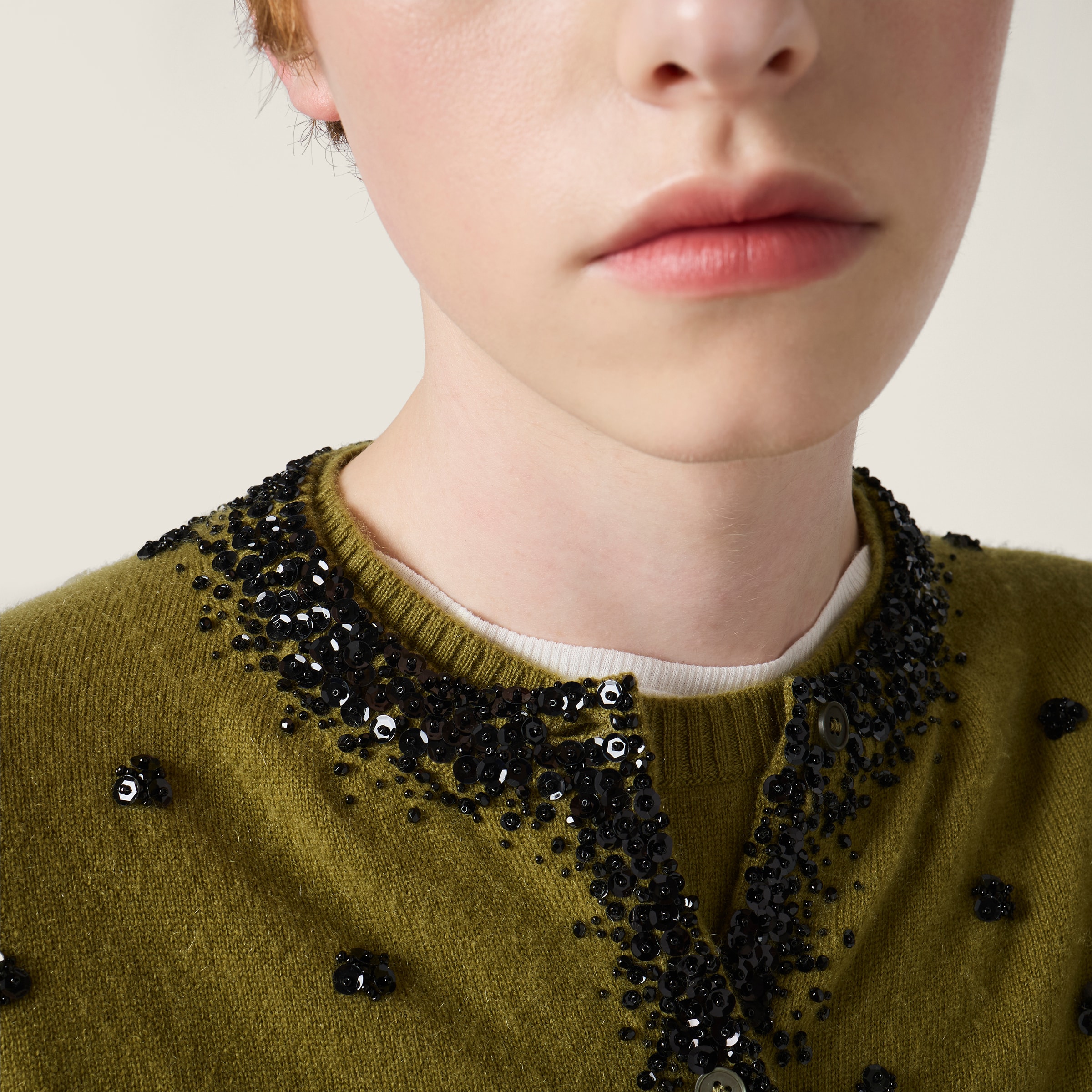 Sweater Em Cashmere Verde Samambaia | Miu Miu - Brasil