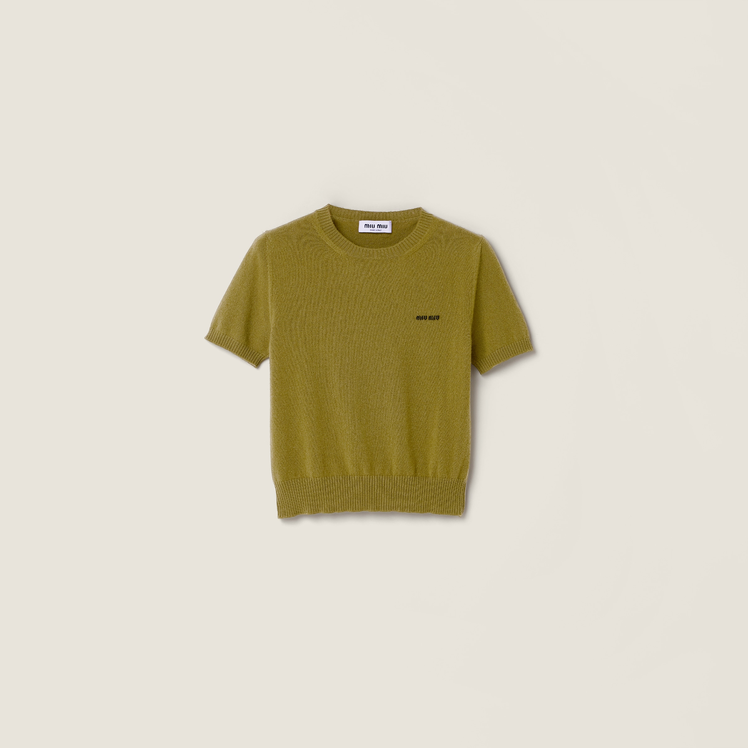 Miu Miu Cashmere Sweater In Green