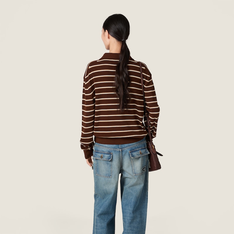 Cotton knit polo shirt