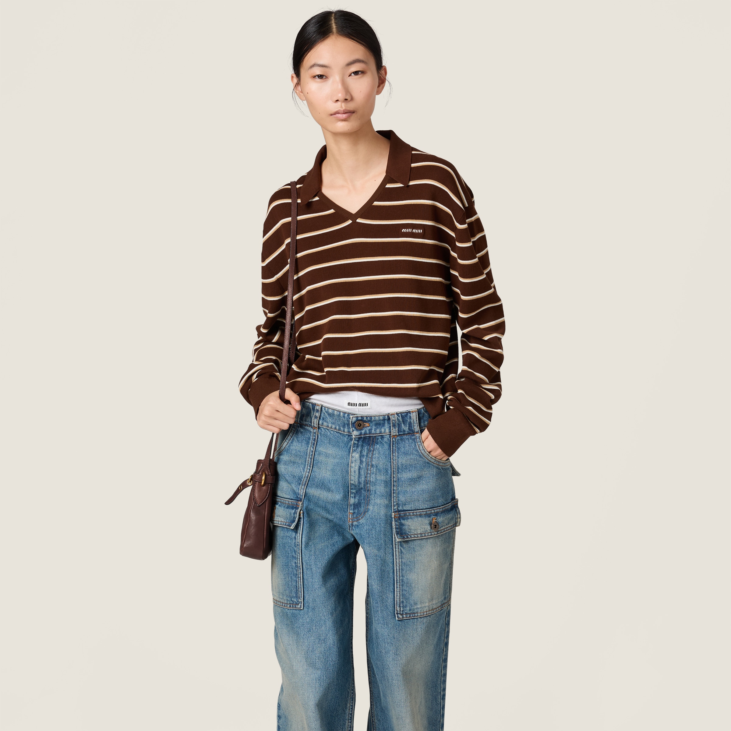 Cotton knit polo shirt - thumbnail 5