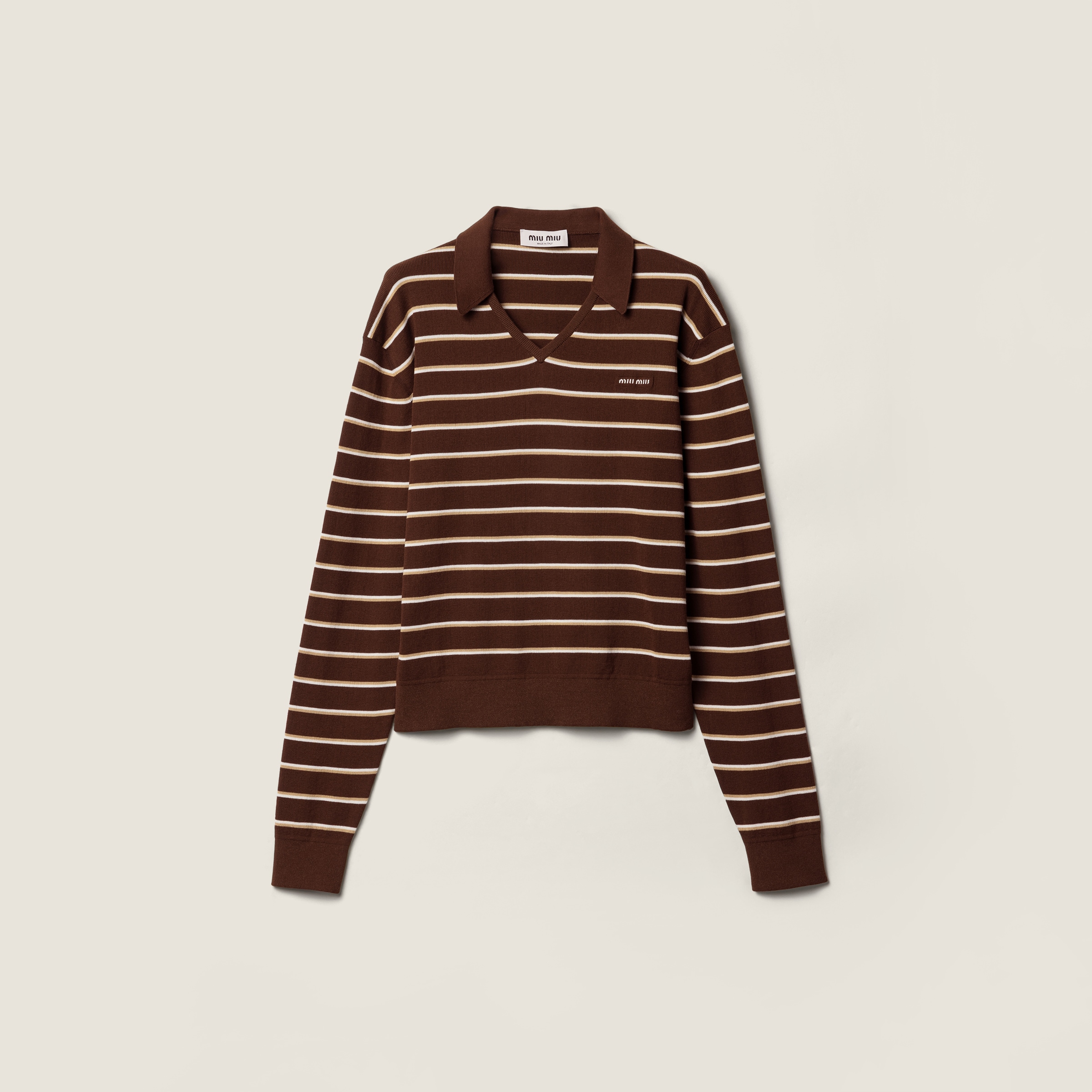 Cotton knit polo shirt from Miu Miu - $2,250