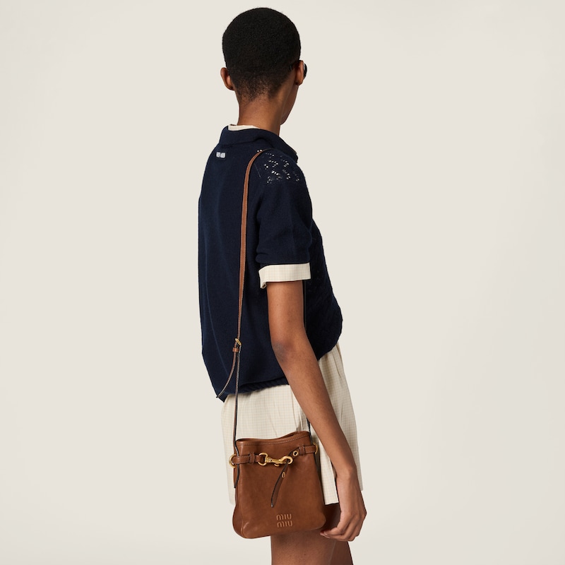 蕾丝效果羊绒Polo领衬衫