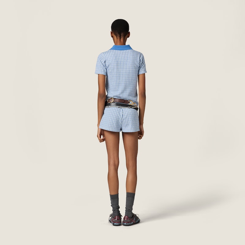 Cashmere and silk polo shirt