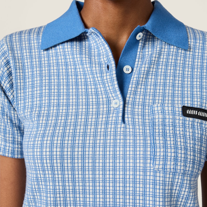 Cashmere and silk polo shirt