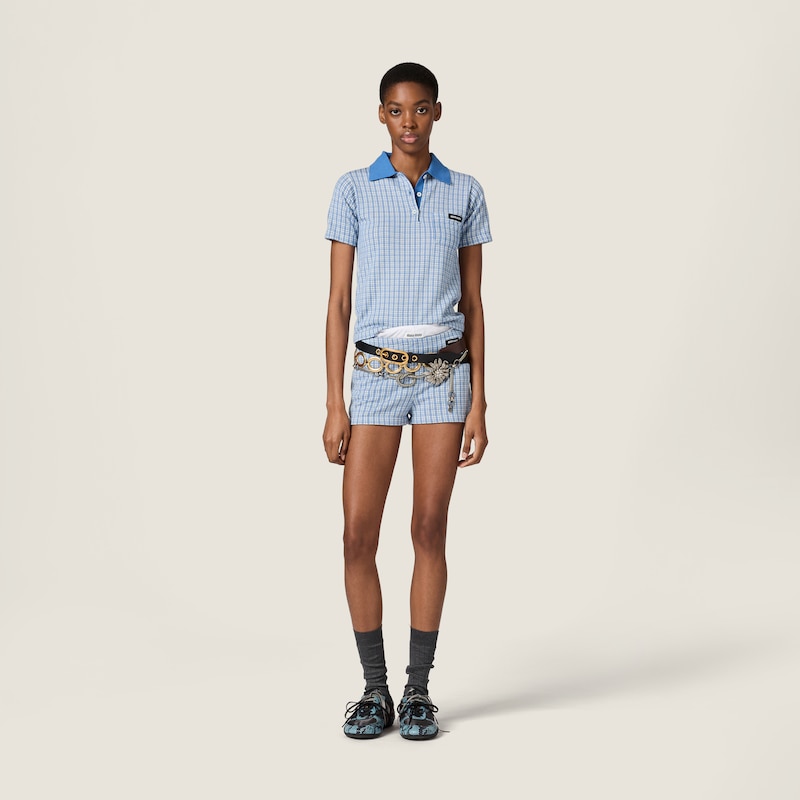 Cashmere and silk polo shirt