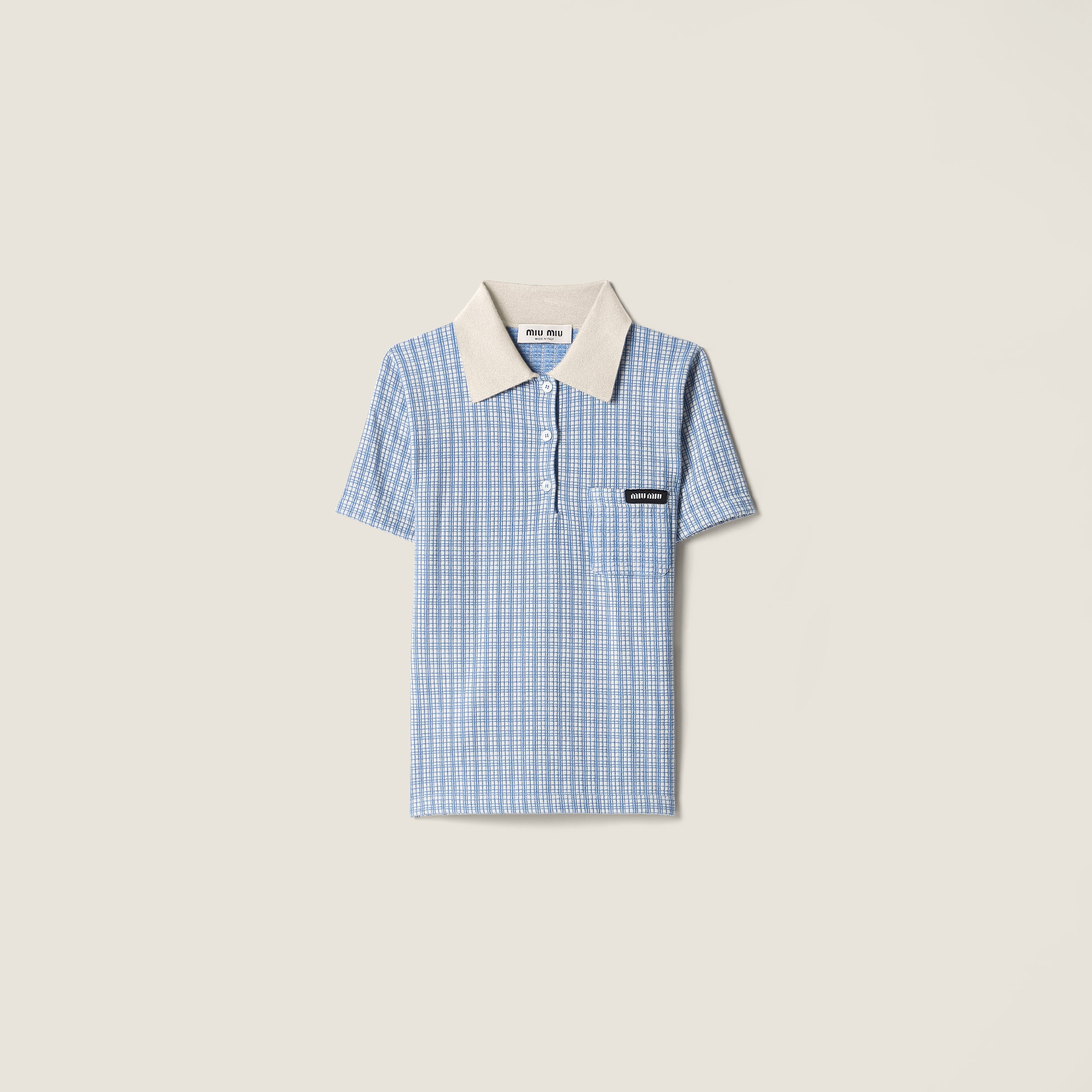 Cashmere and silk polo shirt