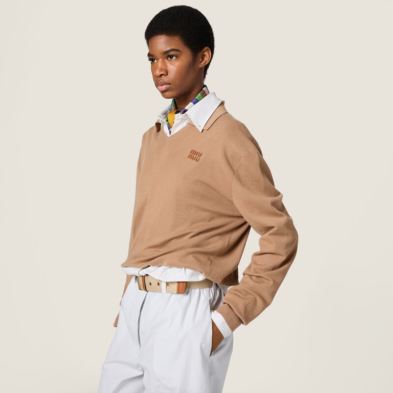 Cashmere polo sweater