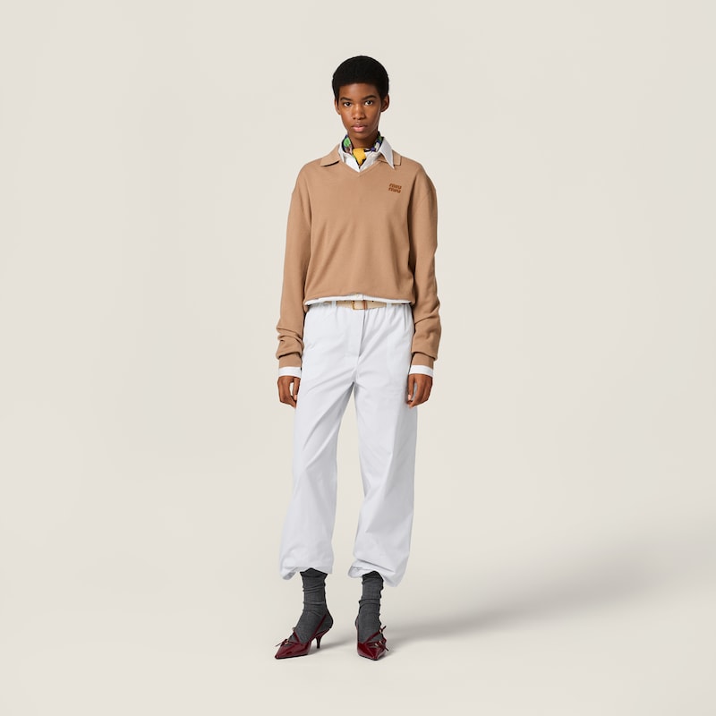 Cashmere polo sweater