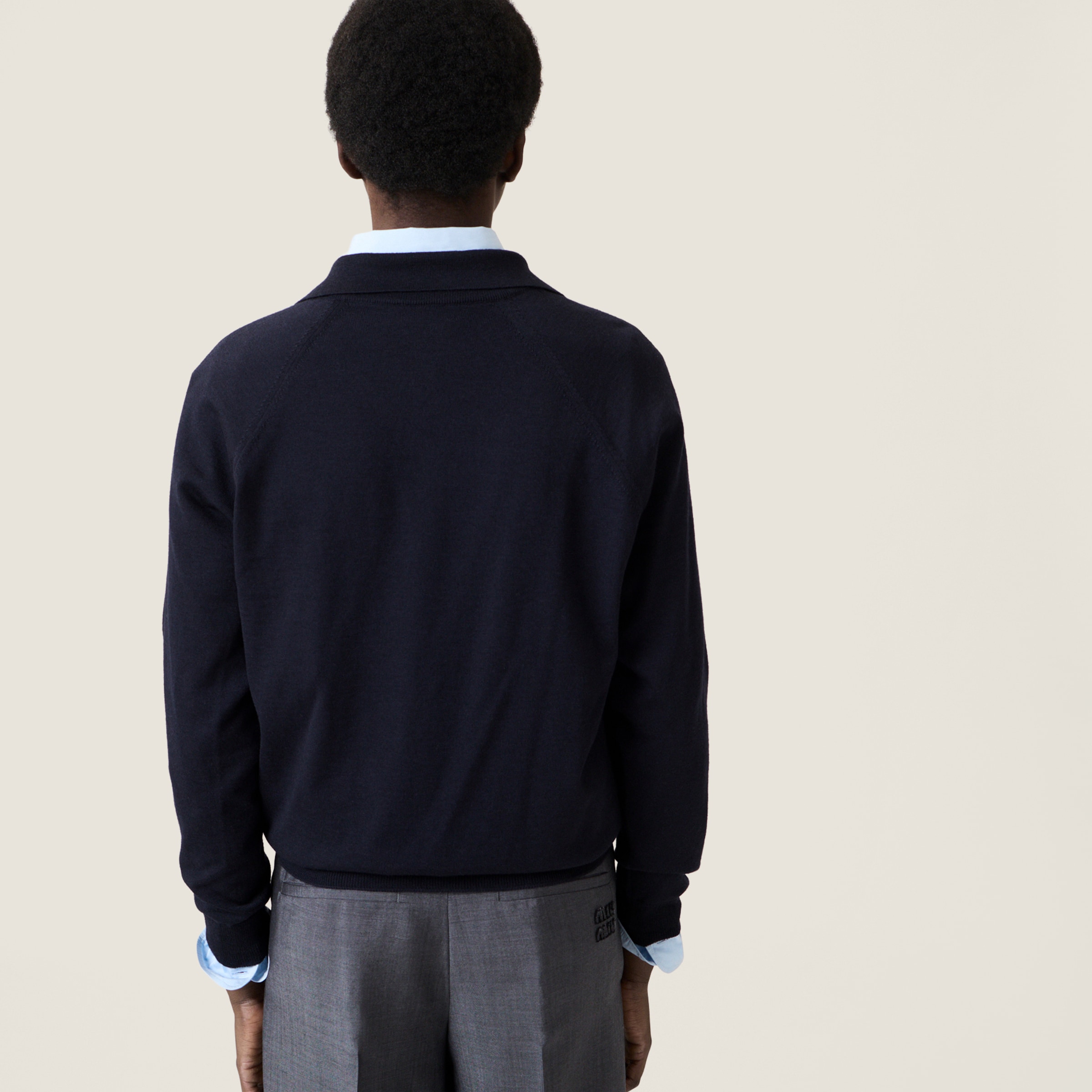 Wool polo sweater - thumbnail 3