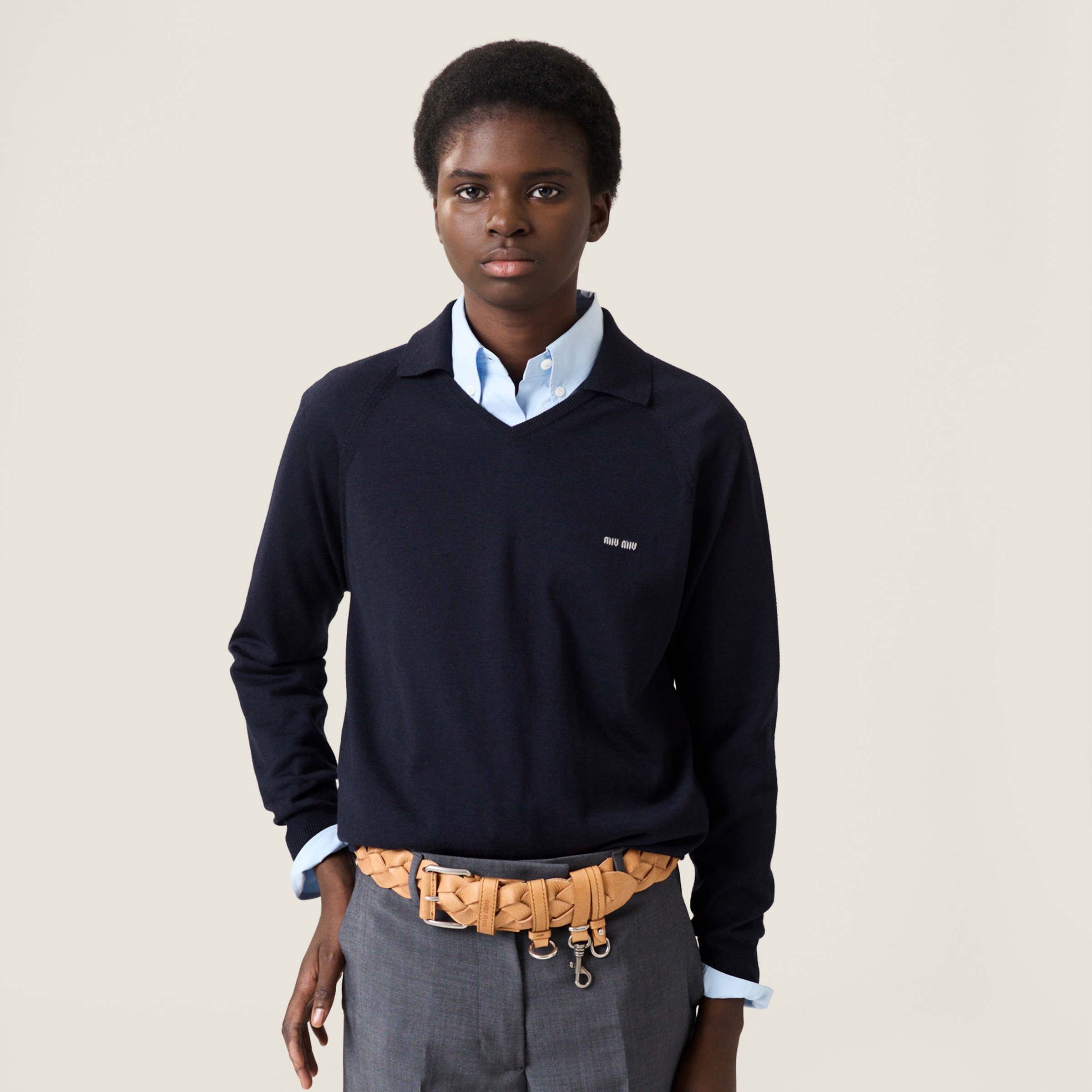 Wool polo sweater - thumbnail 4