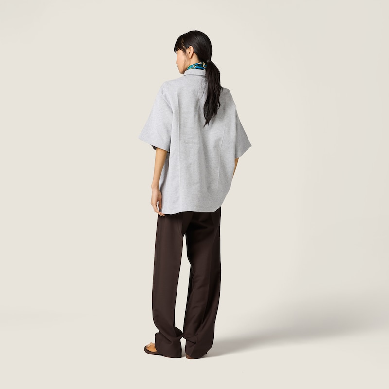 半拉链棉质Polo衫