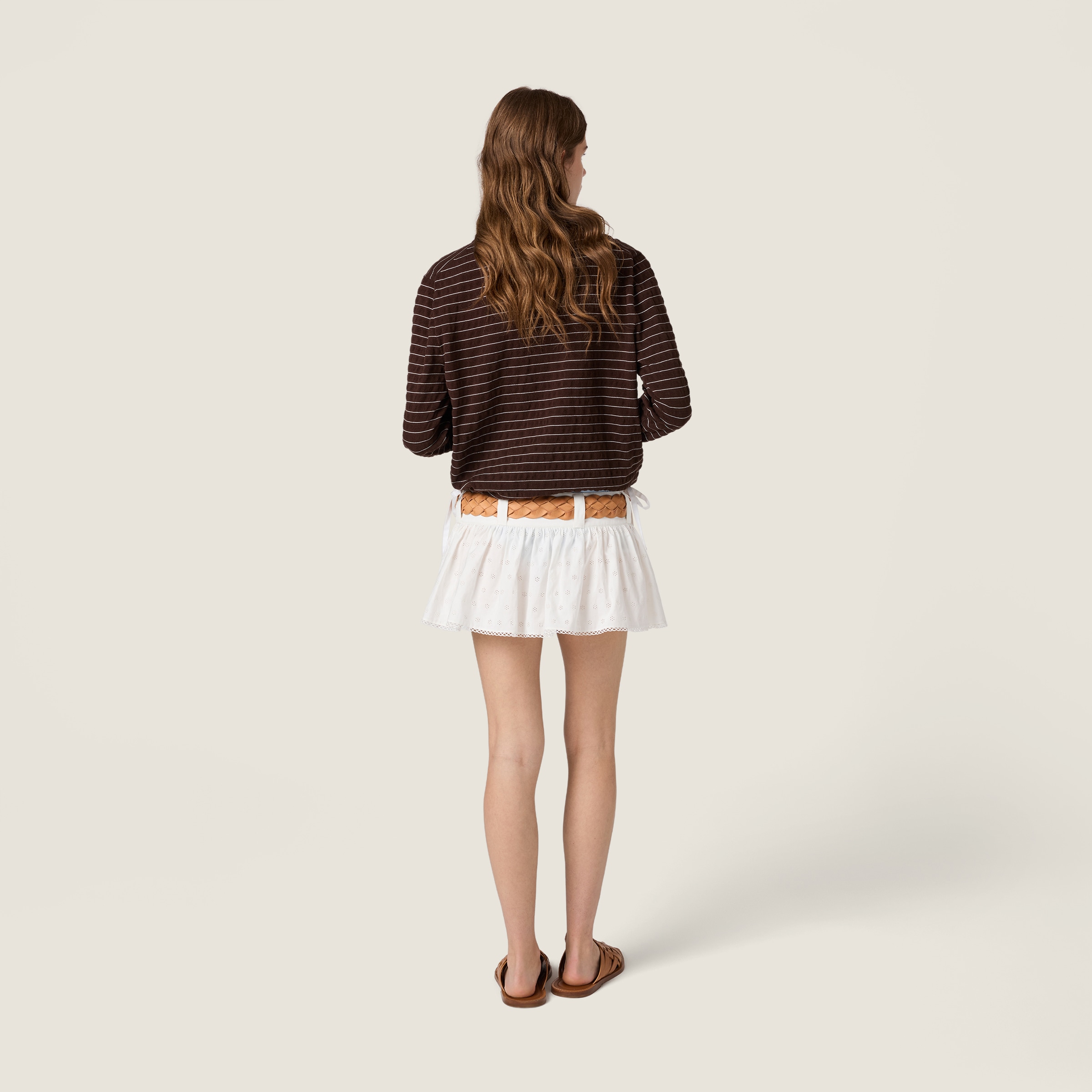V-neck cotton sweater - thumbnail 3