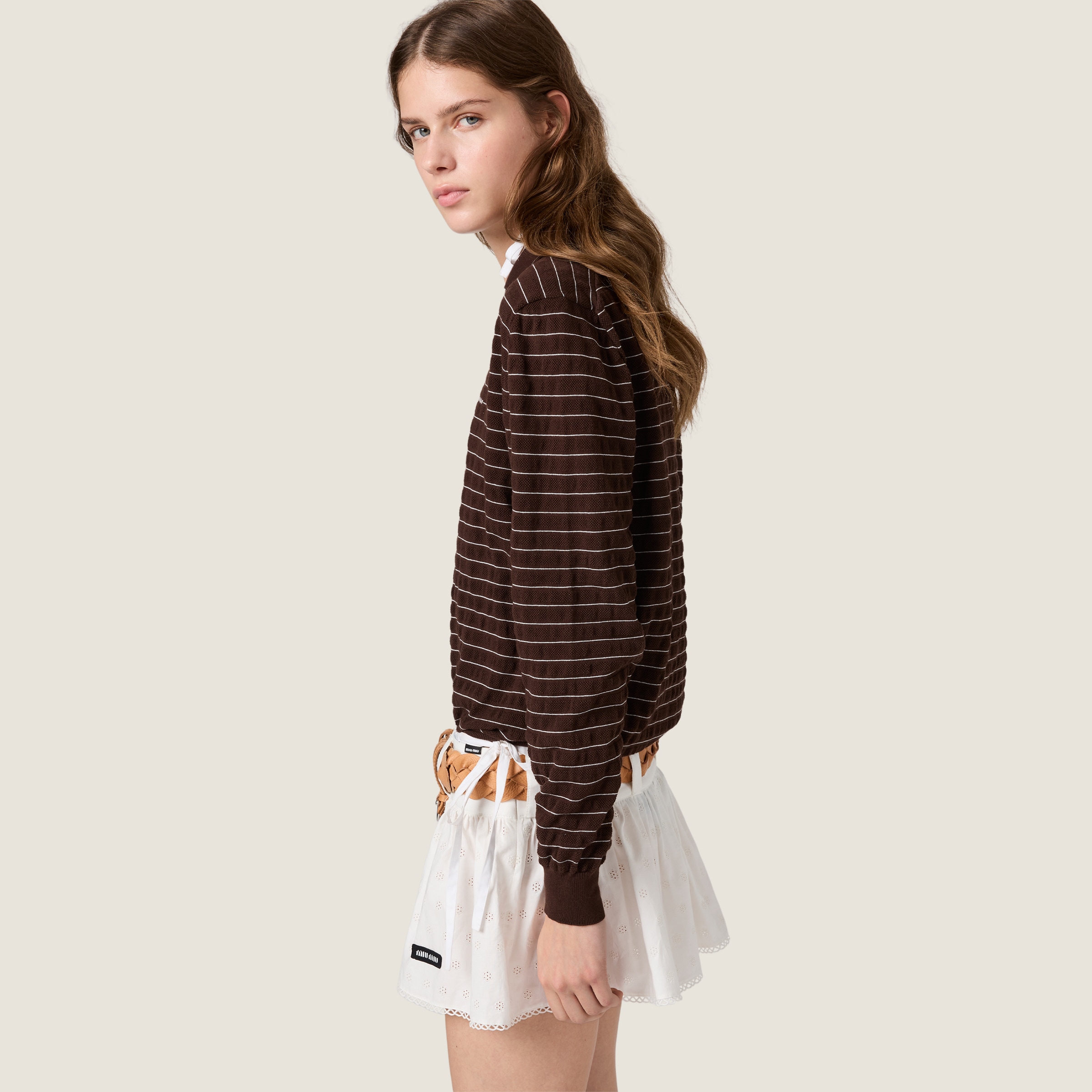 V-neck cotton sweater - thumbnail 5