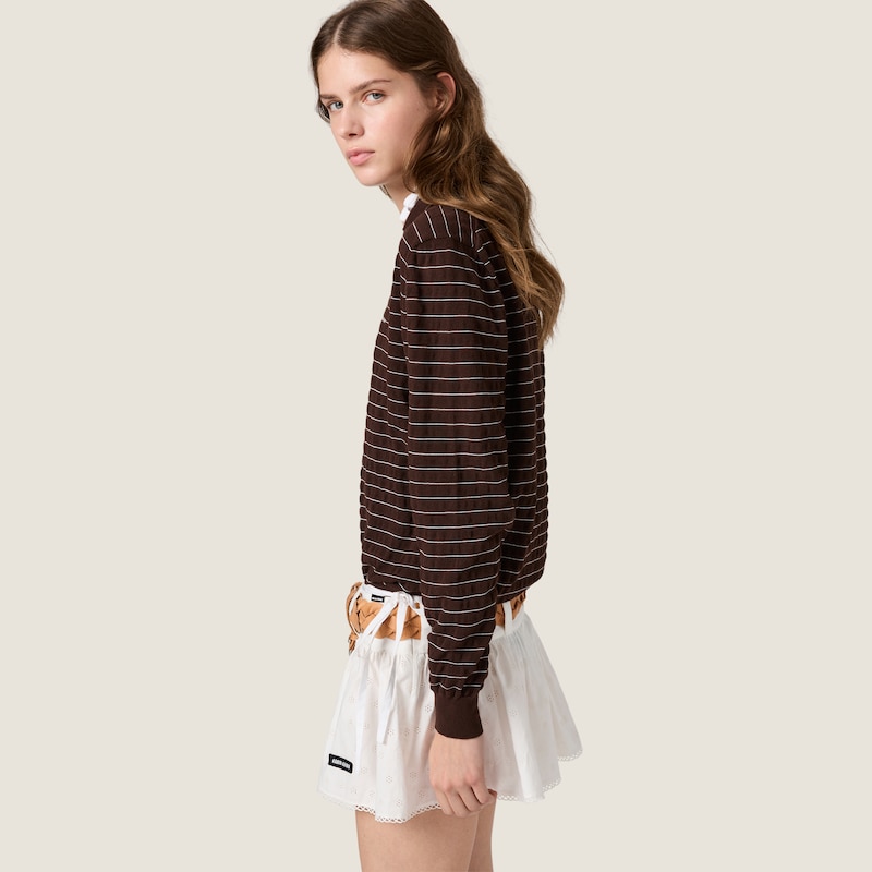 V-neck cotton sweater