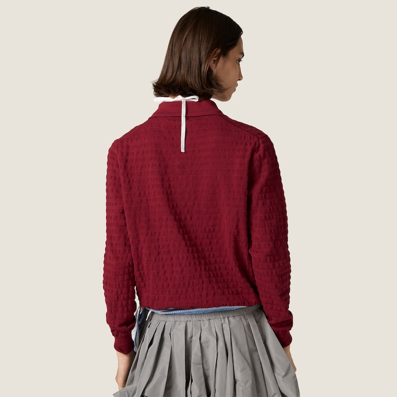 V-neck cotton sweater