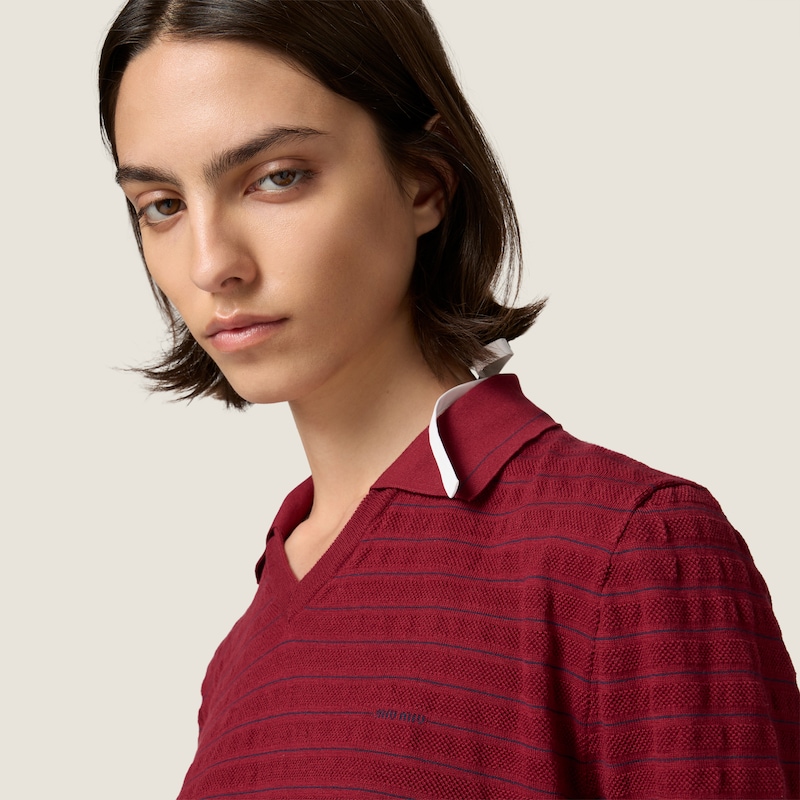 V-neck cotton sweater