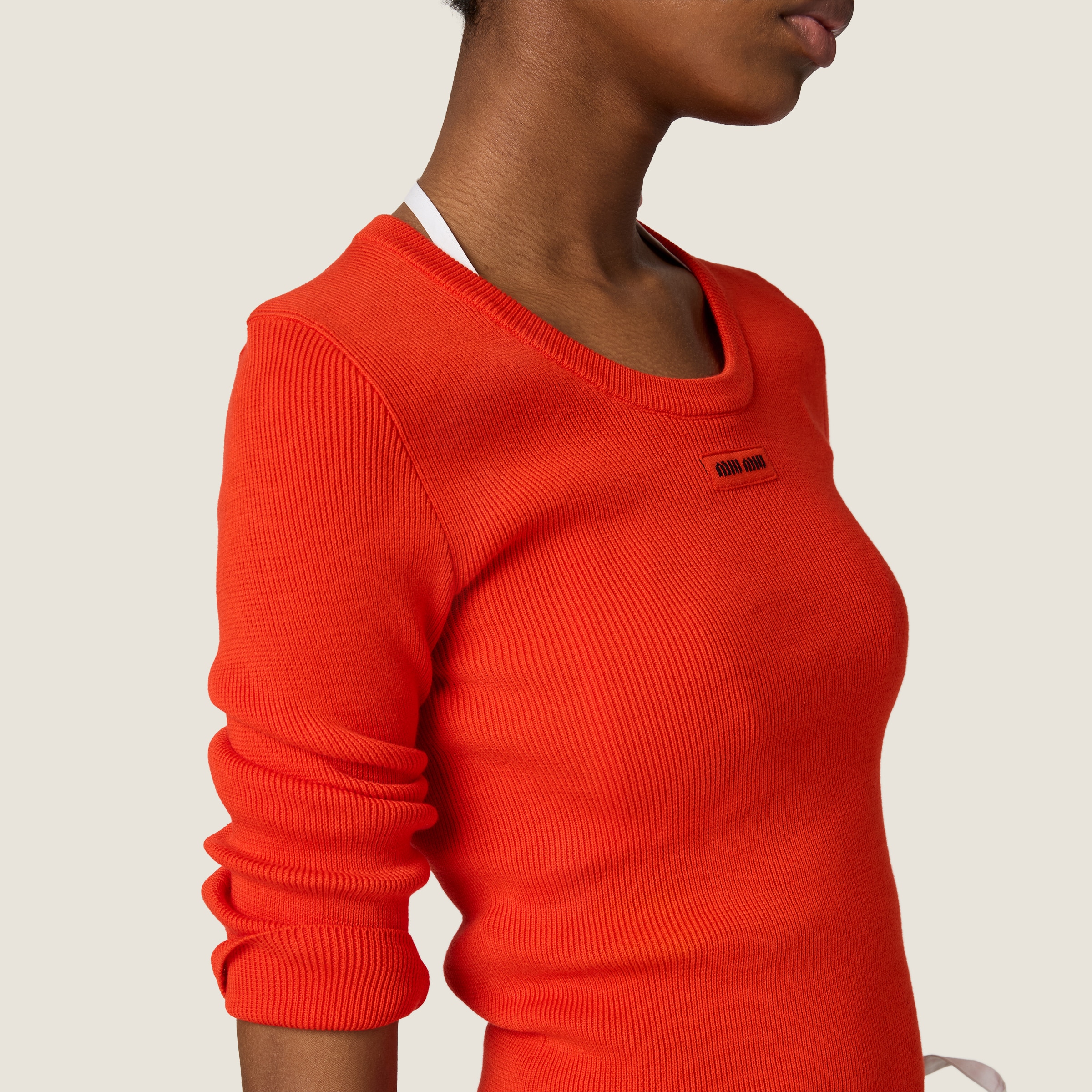 Cotton crew-neck sweater - thumbnail 4