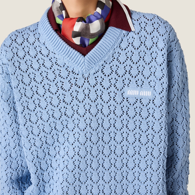 Cotton V-neck sweater