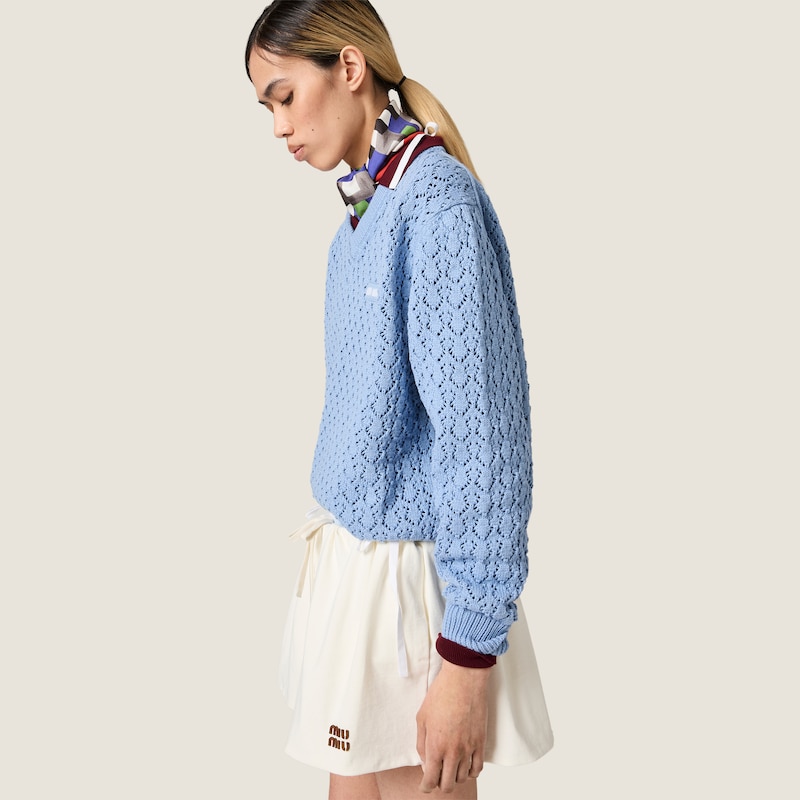 Cotton V-neck sweater