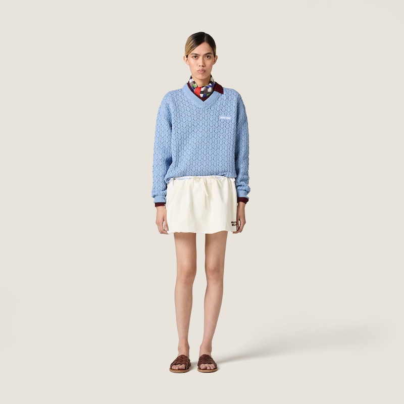 Cotton V-neck sweater