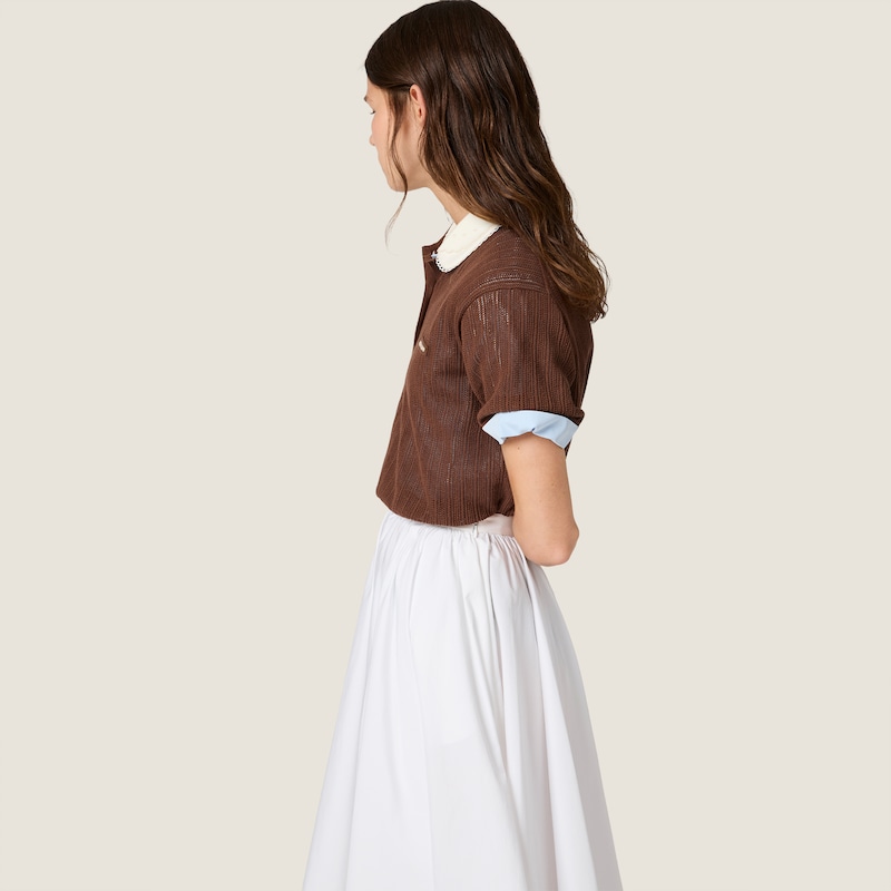 Cotton knit polo shirt