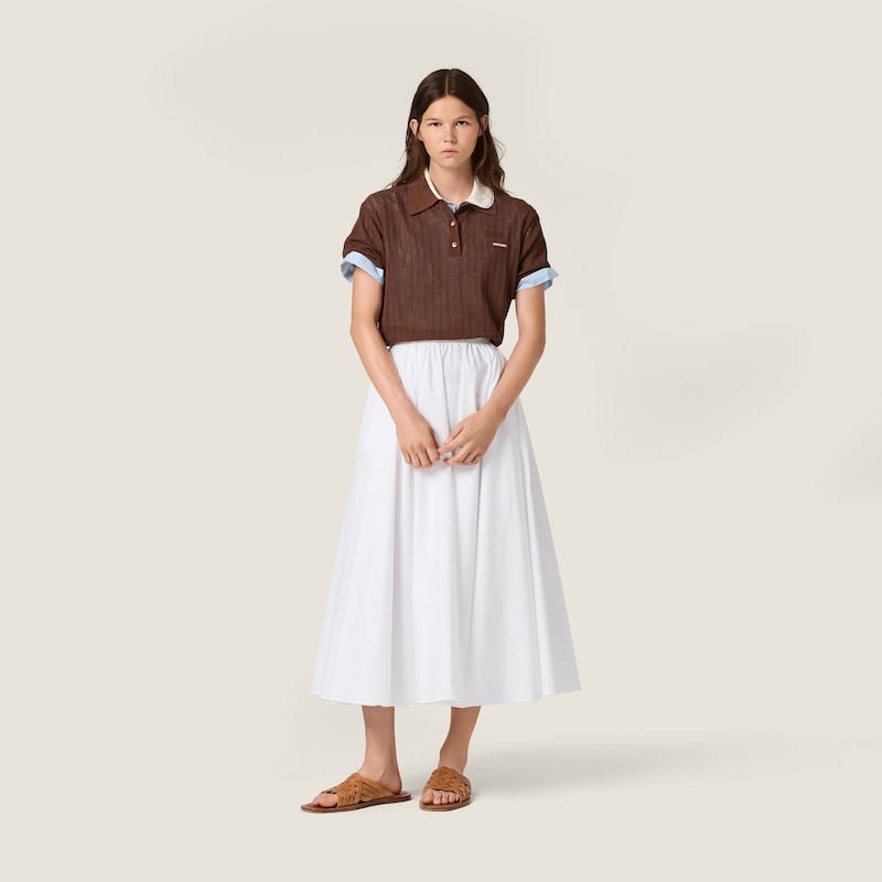 Cotton knit polo shirt