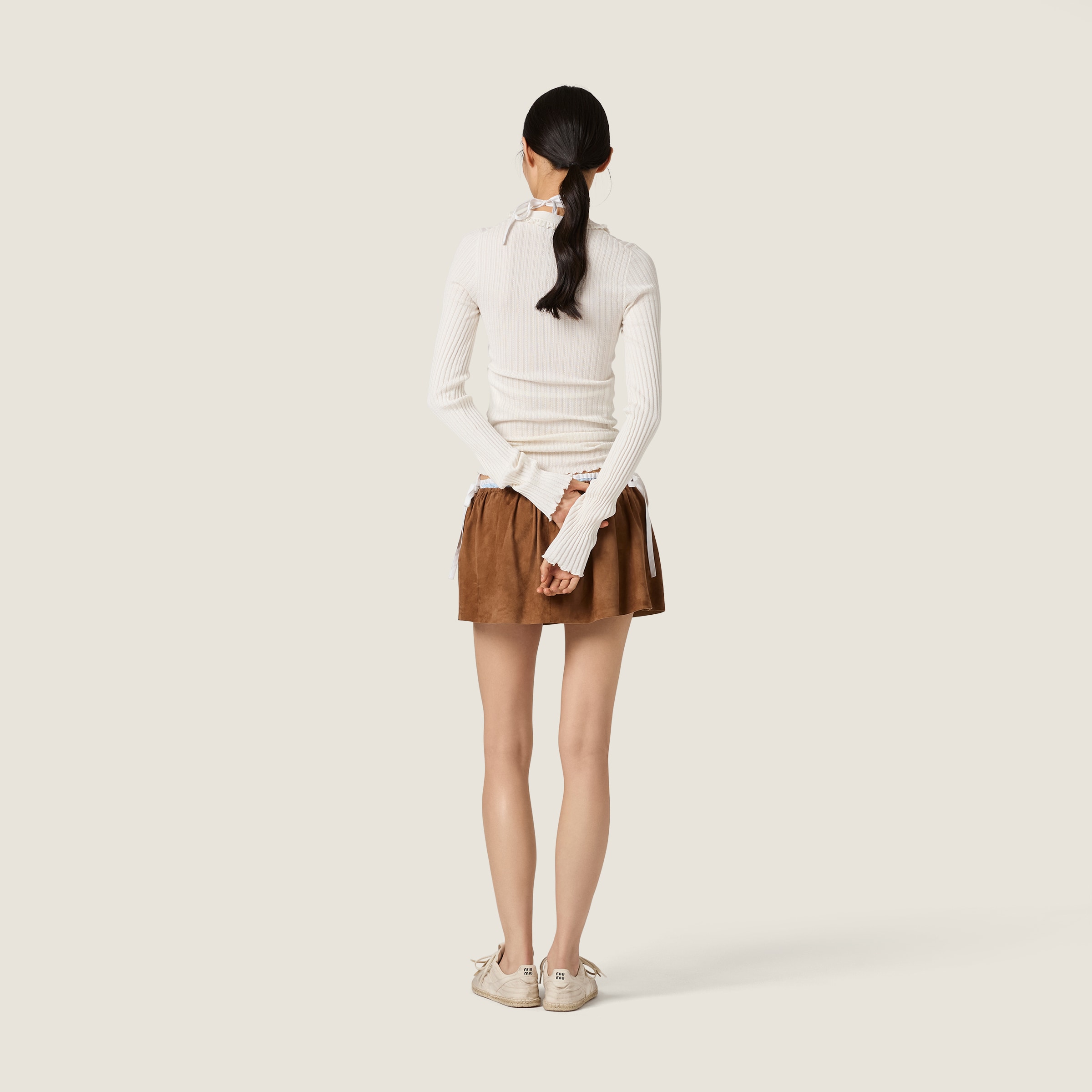 Silk crew-neck sweater - thumbnail 3