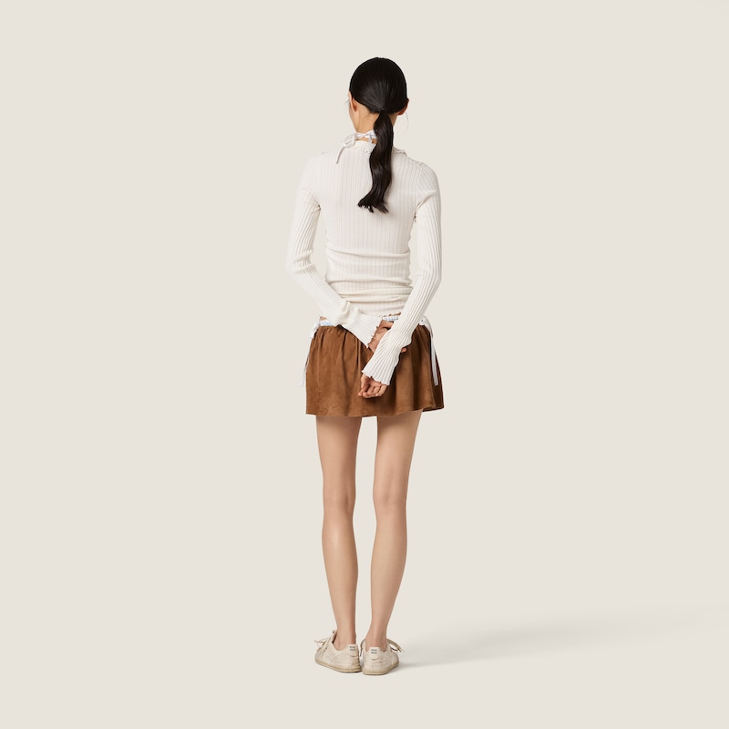 Silk crew-neck sweater