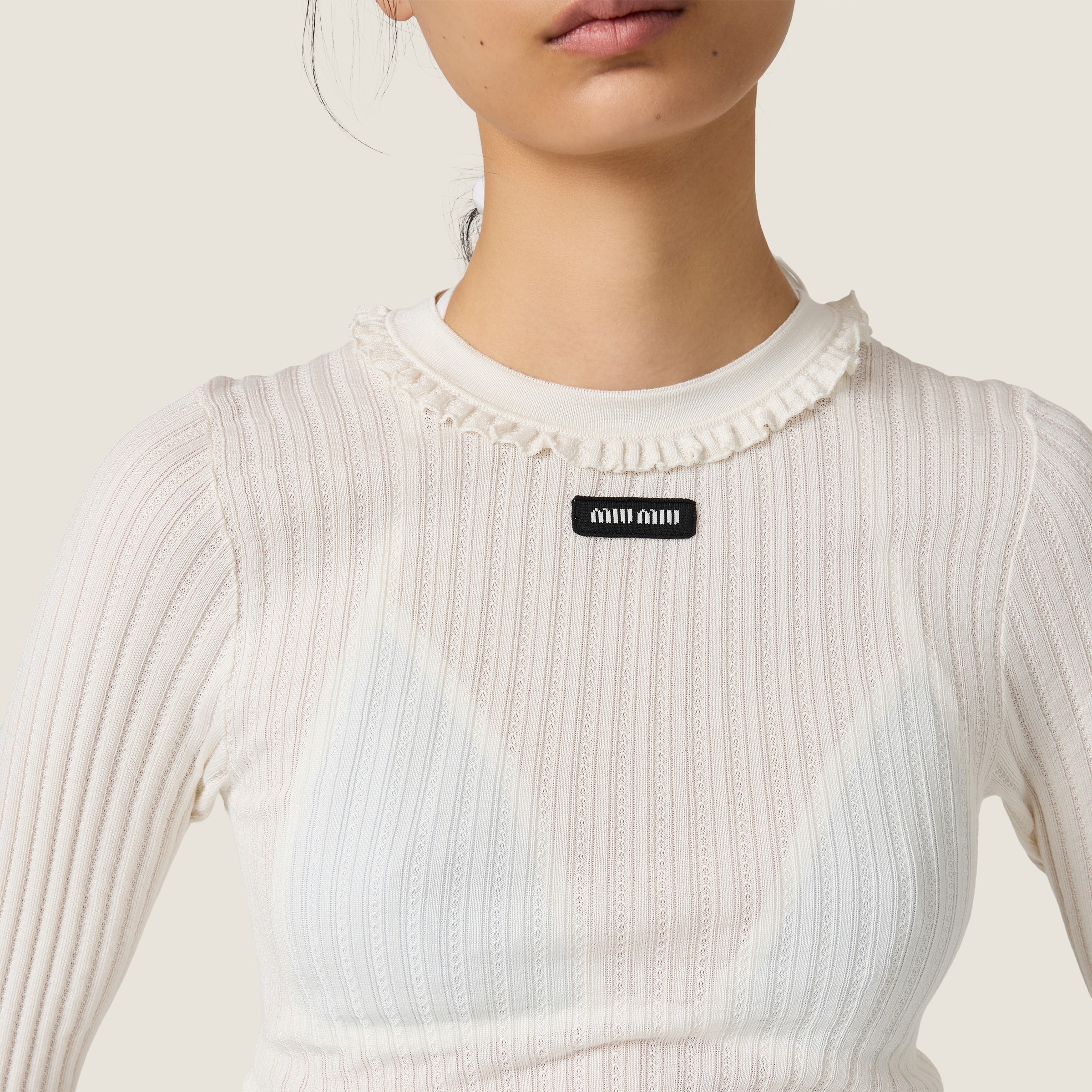 Silk crew-neck sweater - thumbnail 4