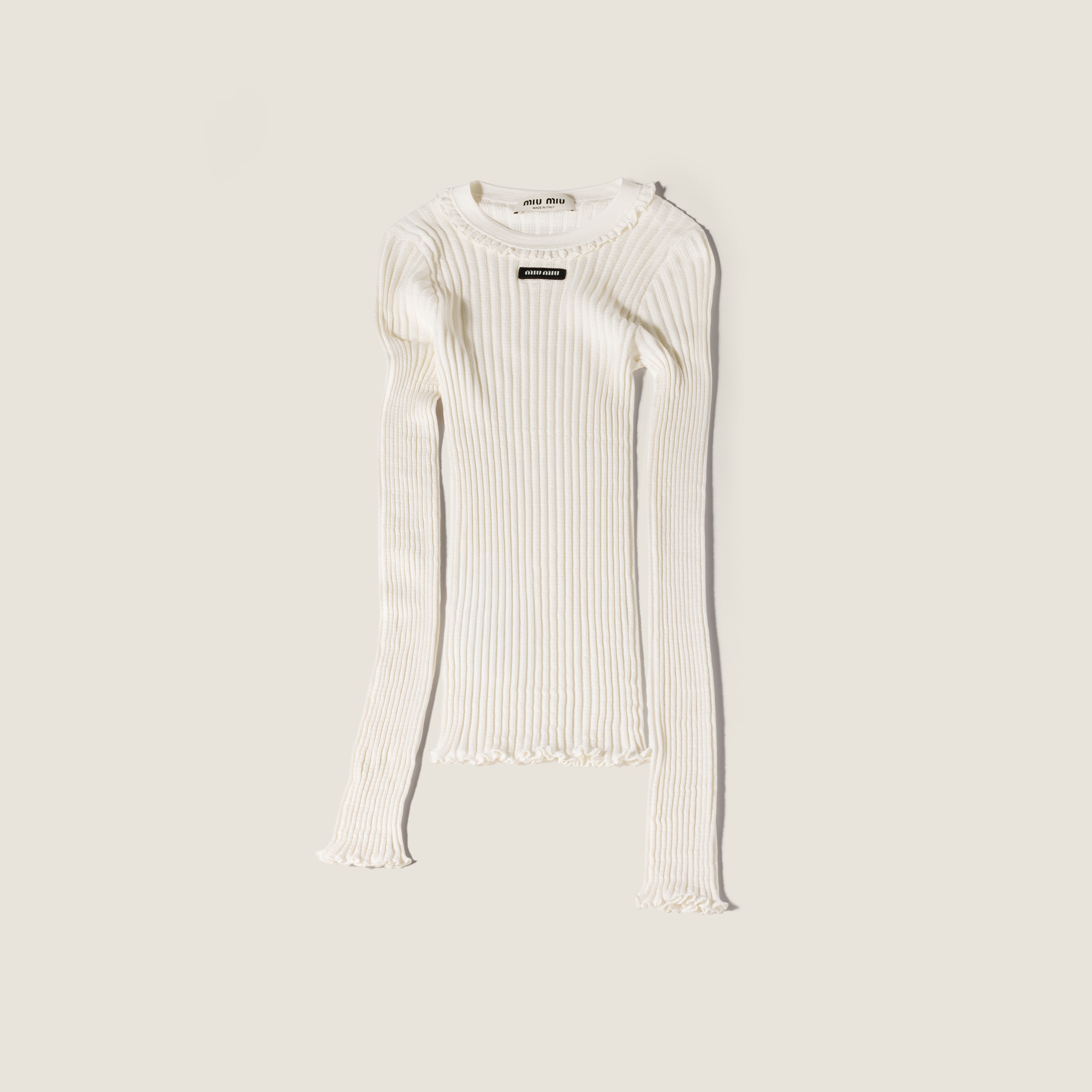 Silk crew-neck sweater from Miu Miu - $2,300