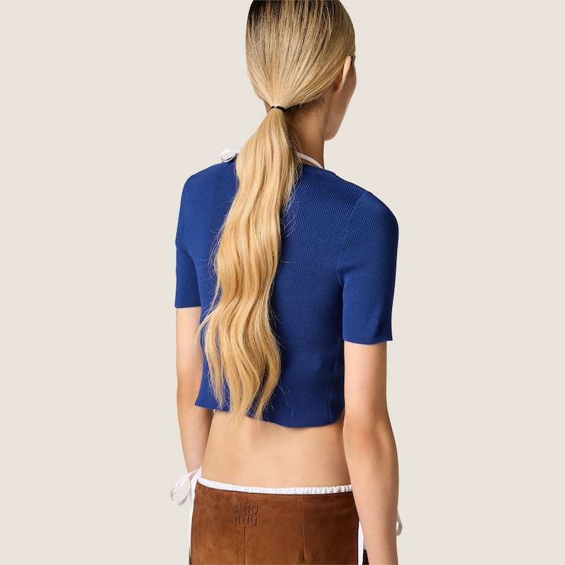 Cotton boat neck sweater