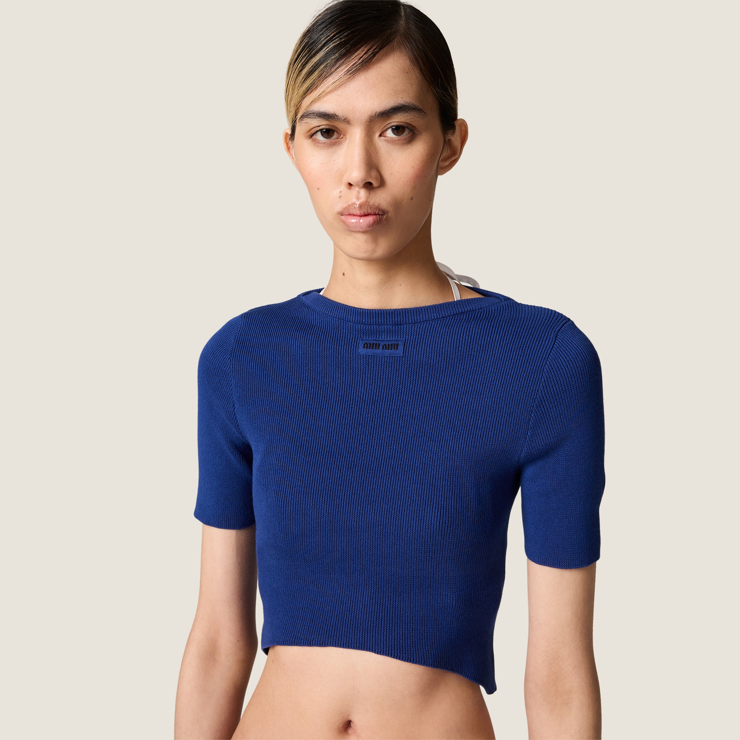 Cotton boat neck sweater - thumbnail 6