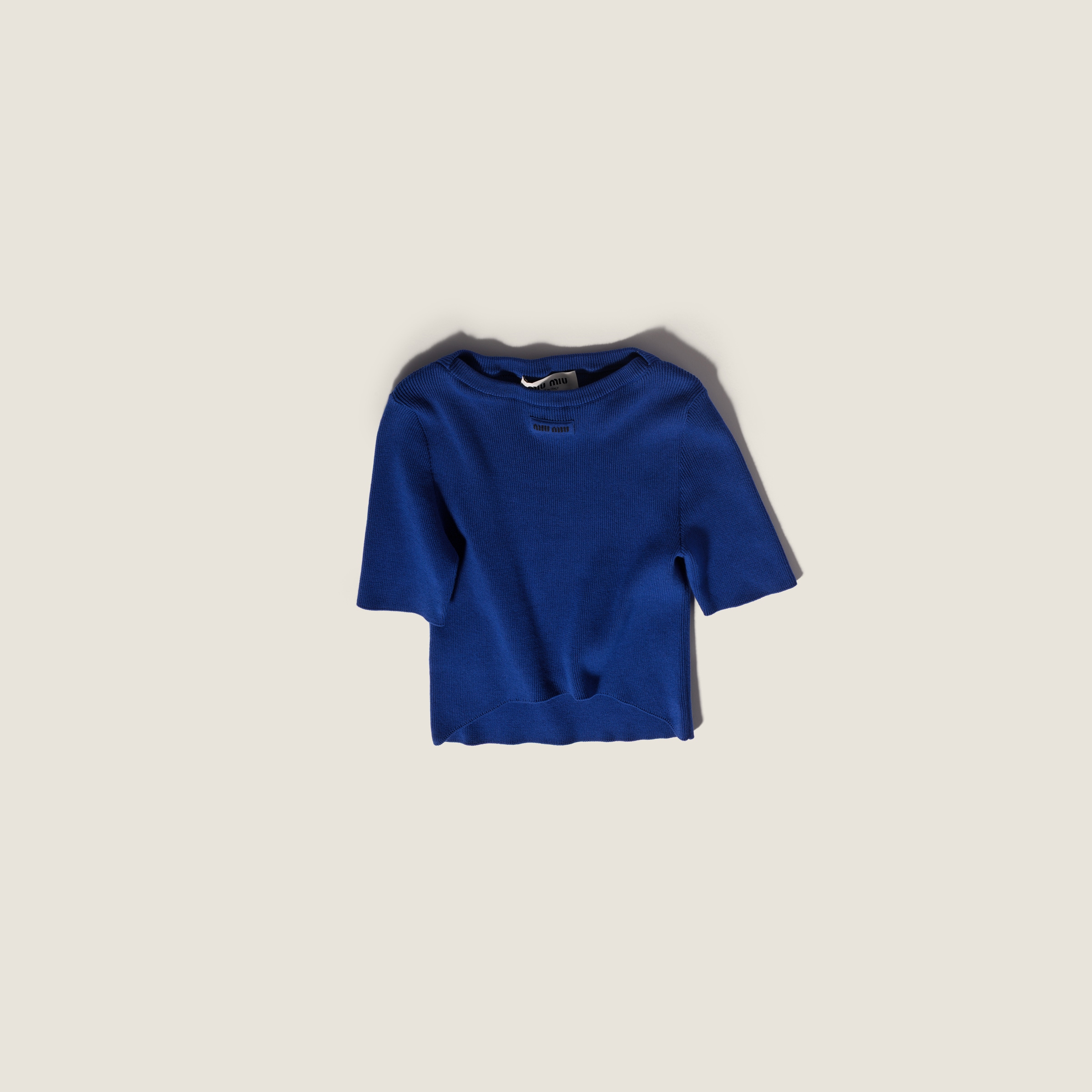 Cotton boat neck sweater from Miu Miu - $1,470