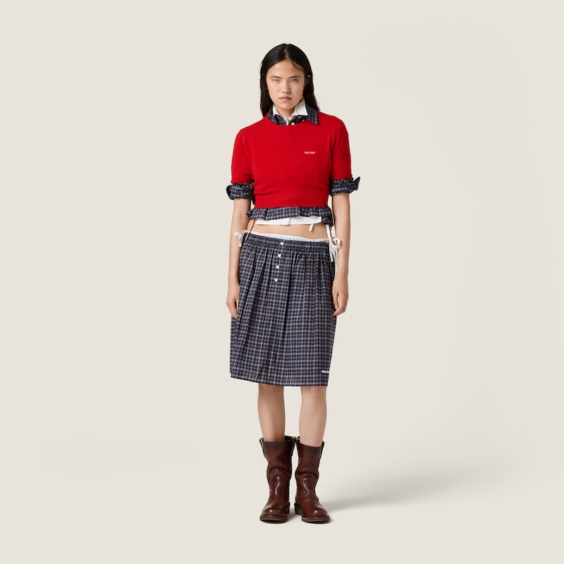 Pull court en cachemire